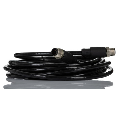 RS PRO Straight Male M12 to Straight Male M12 Sensor Actuator Cable, 5m