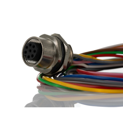 RS PRO Straight Female M12 to Unterminated Sensor Actuator Cable, 500mm