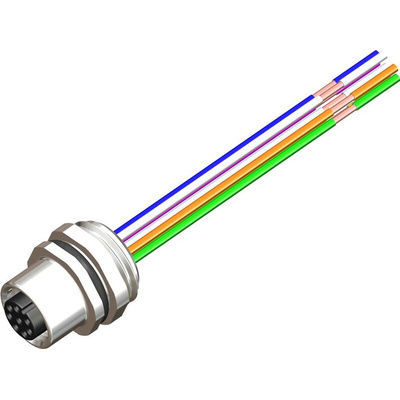 RS PRO Straight Female M12 to Unterminated Sensor Actuator Cable, 500mm