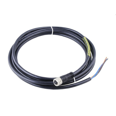 Brad from Molex Straight Female 3 way M8 to Unterminated Sensor Actuator Cable, 2m