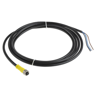 Brad from Molex Straight Female 4 way M8 to Unterminated Sensor Actuator Cable, 2m