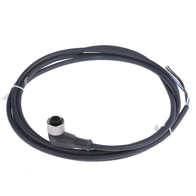 Telemecanique Sensors Right Angle Female 4 way M12 to Unterminated Sensor Actuator Cable, 2m