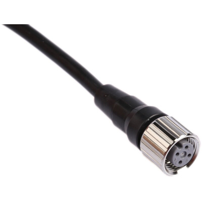 Omron Straight Female 4 way M12 to Unterminated Sensor Actuator Cable, 2m