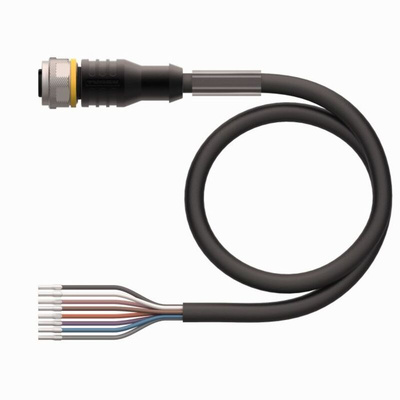 Turck Straight Female 8 way M12 to Unterminated Sensor Actuator Cable, 2m