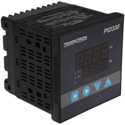 Tempatron PID330 PID Temperature Controller, 96 x 96 (1/4 DIN)mm, 2 Output Relay, 85 → 270 V ac Supply Voltage