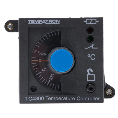 Tempatron 1/16 DIN On/Off Temperature Controller, 48 x 48mm, 1 Output Relay, 110 → 230 V ac Supply Voltage