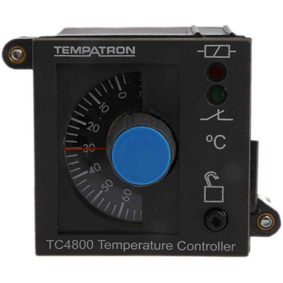 Tempatron 1/16 DIN On/Off Temperature Controller, 48 x 48mm Relay, 110 → 240 V ac Supply Voltage