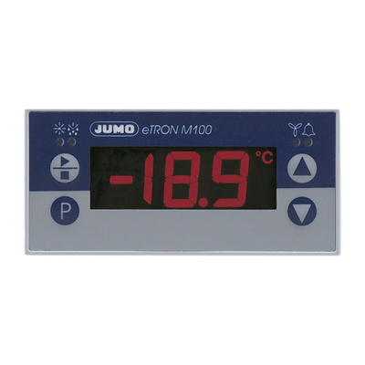 Jumo eTRON M100 Panel Mount On/Off Temperature Controller, 76 x 36mm, 4 Output 3 Relay, 12 → 24 V ac/dc Supply