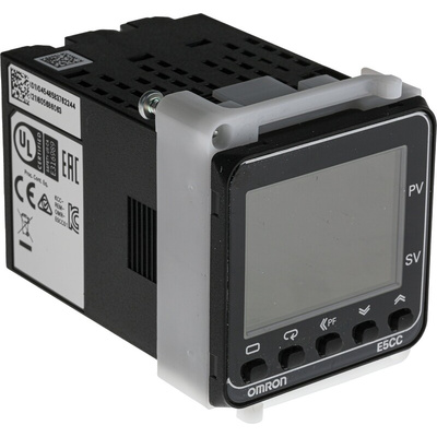 Omron E5CC Panel Mount PID Temperature Controller, 48 x 48mm 3 Input, 1 Output Relay, 100 → 240 V ac Supply