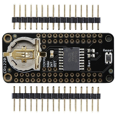 Adafruit 3028, FeatherWing Precision Real Time Clock (RTC) Add On Board for Feather Development Board
