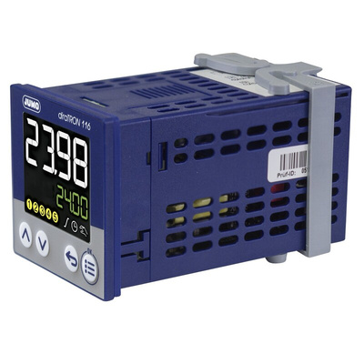 Jumo diraTRON Panel Mount PID Temperature Controller, 48 x 48mm 3 Input, 3 Output 2 Relay, 1 Logic, 110 → 240 V