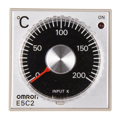 Omron E5C2 On/Off Temperature Controller, 48 x 48mm, 100 → 240 V ac Supply Voltage