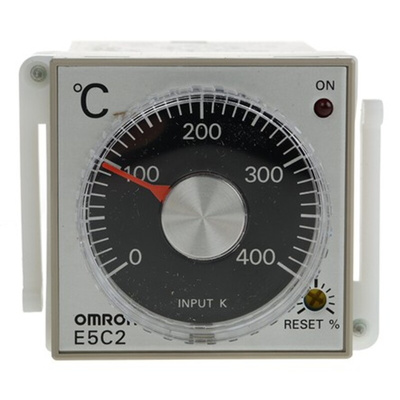 Omron E5C2 On/Off Temperature Controller, 48 x 48 (1/16 DIN)mm, 1 Output Relay, 100 → 240 V ac Supply Voltage