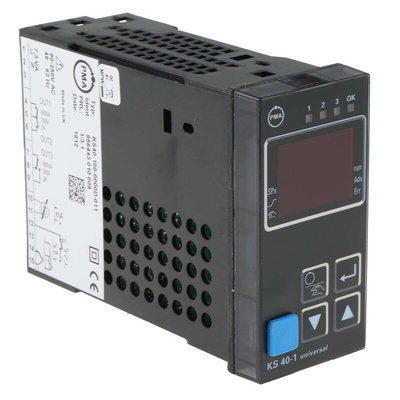P.M.A KS40 Panel Mount PID Temperature Controller, 96 x 48mm, 3 Output, 90 → 250 V ac Supply Voltage