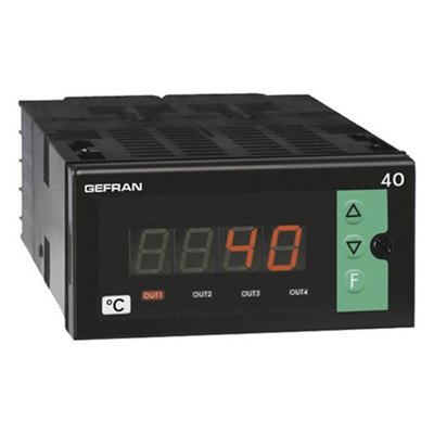 Gefran 40T96 On/Off Temperature Controller, 96 x 48mm, 1 Output Relay, 100 → 240 V ac/dc Supply Voltage