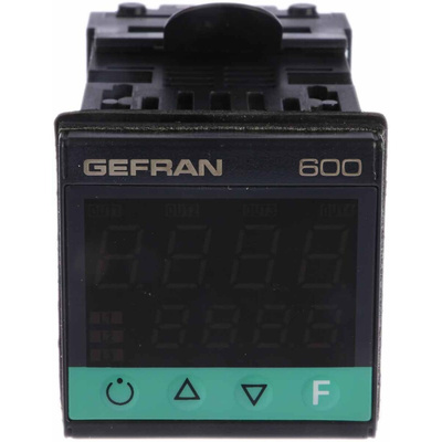 Gefran 600 PID Temperature Controller, 48 x 48 (1/16 DIN)mm, 3 Output Relay, 100 V ac, 240 V ac Supply Voltage ON/OFF