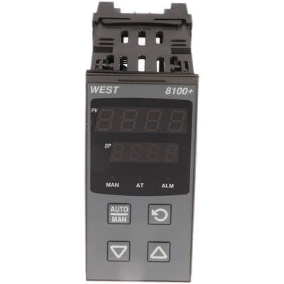 West Instruments P8100 PID Temperature Controller, 96 x 48 (1/8 DIN)mm, 1 Output Relay, 100 → 240 V ac Supply Voltage