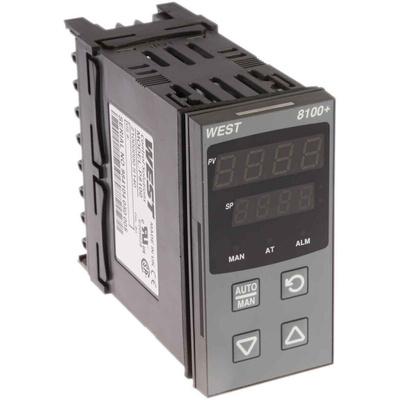 West Instruments P8100 PID Temperature Controller, 96 x 48 (1/8 DIN)mm, 1 Output Relay, 100 → 240 V ac Supply Voltage