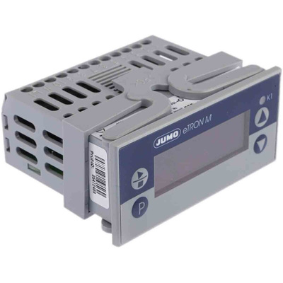 Jumo eTRON Panel Mount Thermostat, 76 x 36mm, 1 Output 1 Relay, 12 → 24 V dc, 24 V ac Supply Voltage