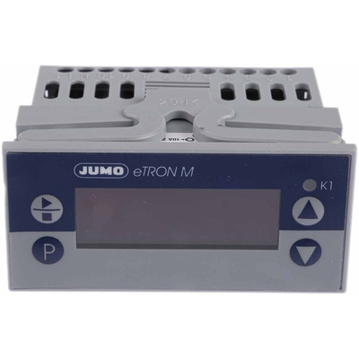 Jumo eTRON Panel Mount Thermostat, 76 x 36mm, 1 Output 1 Relay, 12 → 24 V dc, 24 V ac Supply Voltage