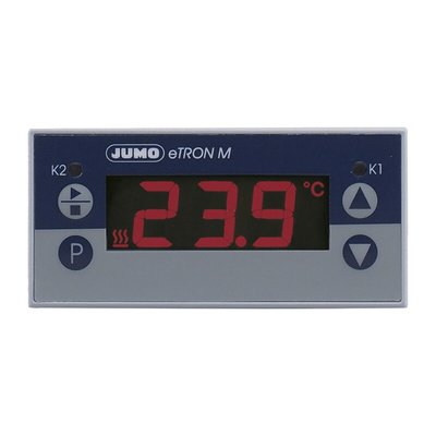 Jumo eTRON Panel Mount Thermostat, 2 Output 1 changeover contact 10A 250V / 2 open contacts 5A 250V, 230 V ac Supply