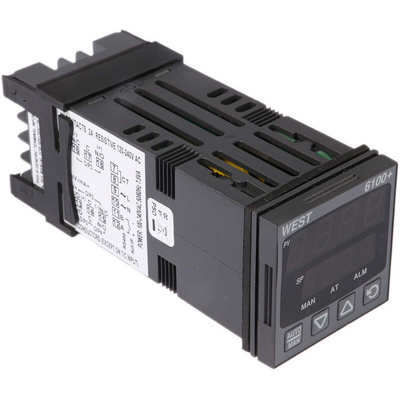 West Instruments P6100 PID Temperature Controller, 48 x 48 (1/16 DIN)mm, 1 Output SSR, 100 V ac, 240 V ac Supply