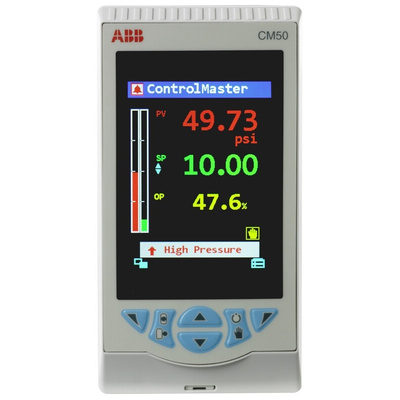 ABB CM50 Panel Mount Controller, 144 x 76mm 2 Input, 5 Output Analogue, Digital, Relay, 100 → 240 V ac Supply