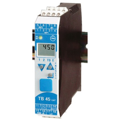 P.M.A TB 45 PID Temperature Controller, 99 x 22.5mm, 2 Output Relay, 18 → 30 V ac, 18 → 31 V dc Supply