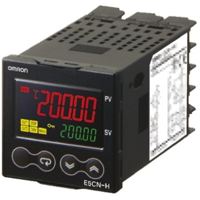 Omron E5CN PID Temperature Controller, 48 x 48mm, 2 Output Relay, 100 → 240 V ac Supply Voltage