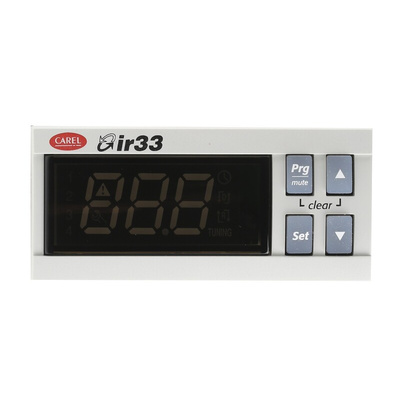 Carel IR33 Panel Mount PID Temperature Controller, 76.2 x 34.2mm, 4 Output Relay, 12 → 24 V ac, 12 → 30 V