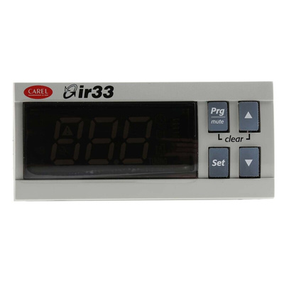 Carel IR33 Panel Mount PID Temperature Controller, 76.2 x 34.2mm, 4 Output Relay, 24 V ac/dc, 115 → 230 V ac, 12
