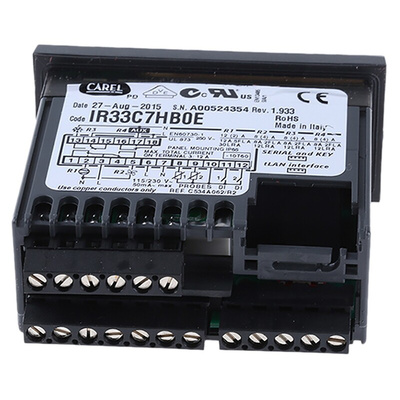 Carel IR33 Panel Mount PID Temperature Controller, 76.2 x 34.2mm, 4 Output Relay, 115 → 230 V ac Supply Voltage