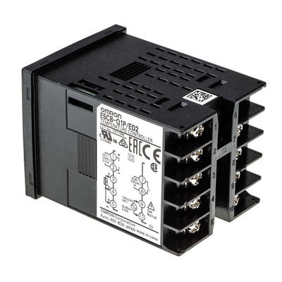 Omron E5CB PID Temperature Controller, 48 x 48mm, 1 Output: 1x Relay, 1x Logic, 100 → 240 V ac Supply Voltage