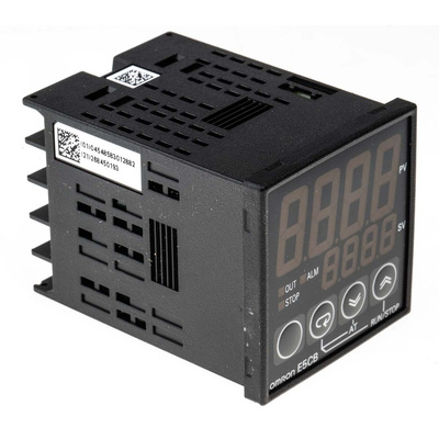 Omron E5CB PID Temperature Controller, 48 x 48mm, 1 Output: 1x Relay, 1x Logic, 100 → 240 V ac Supply Voltage