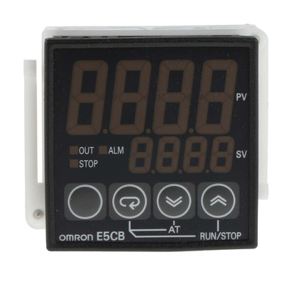 Omron E5CB PID Temperature Controller, 48 x 48mm, 1 Output: 1x Relay, 1x Logic, 24 V ac/dc Supply Voltage ON/OFF