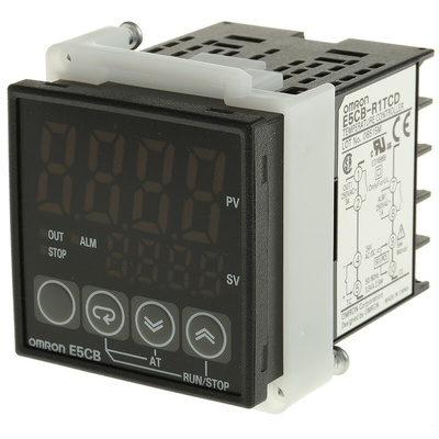 Omron E5CB PID Temperature Controller, 48 x 48mm, 1 Output Relay, 24 V ac/dc Supply Voltage ON/OFF