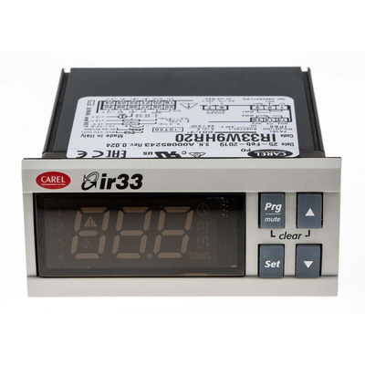 Carel IR33 Panel Mount PID Temperature Controller, 76.2 x 34.2mm, 4 Output Relay, 115 → 230 V ac Supply Voltage