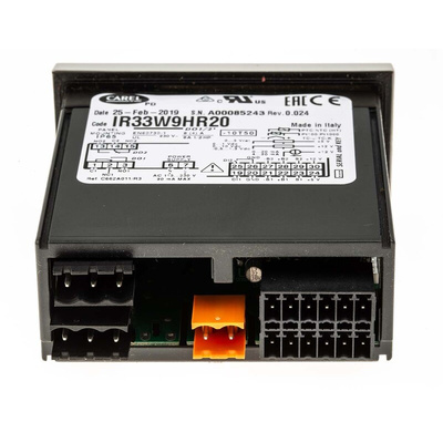 Carel IR33 Panel Mount PID Temperature Controller, 76.2 x 34.2mm, 4 Output Relay, 115 → 230 V ac Supply Voltage