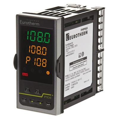 Eurotherm Piccolo P108 PID Temperature Controller, 48 x 96mm, 3 Output Logic, Relay, 24 V ac/dc Supply Voltage