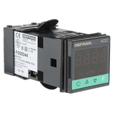 Gefran 400 PID Temperature Controller, 48 x 48 (1/16 DIN)mm, 2 Output Logic, Relay, 11 → 27 V ac/dc Supply