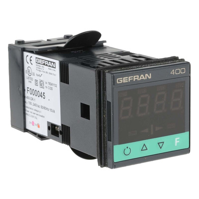 Gefran 400 PID Temperature Controller, 48 x 48 (1/16 DIN)mm, 2 Output Logic, Relay, 100 → 240 V ac Supply Voltage