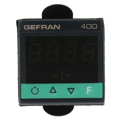 Gefran 400 PID Temperature Controller, 48 x 48 (1/16 DIN)mm, 2 Output Logic, Relay, 100 → 240 V ac Supply Voltage