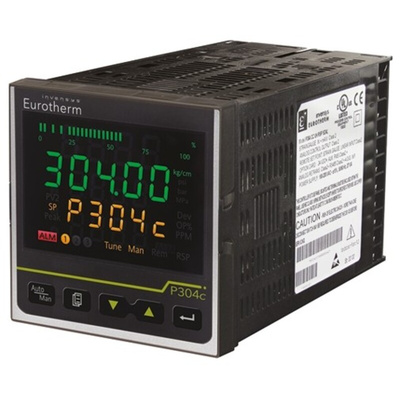 Eurotherm Piccolo P304 Melt Pressure Controller, 92 x 92mm, 3 Output Analogue, Relay, 24 V ac/dc Supply Voltage
