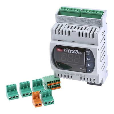 Carel DN33 On/Off Temperature Controller, 110 x 70mm, 4 Output, 24 V ac, 30 V dc Supply Voltage