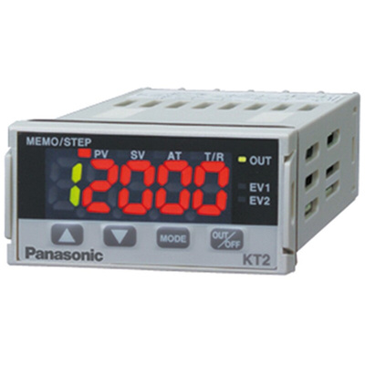 Panasonic KT2 PID Temperature Controller, 48 x 24mm, 1 Output Relay, 24 V ac/dc Supply Voltage