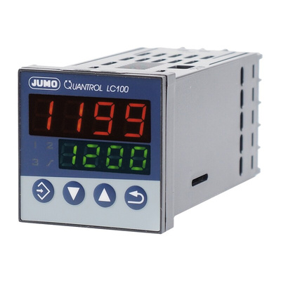 Jumo QUANTROL PID Temperature Controller, 48 x 48mm 1 (Analogue) Input, 2 Output Analogue, 20 → 30 V ac/dc