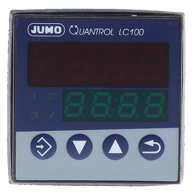 Jumo QUANTROL PID Temperature Controller, 48 x 48mm 1 (Analogue) Input, 2 Output Analogue, 20 → 30 V ac/dc