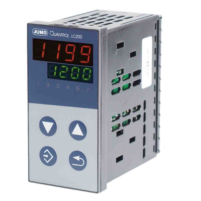 Jumo QUANTROL PID Temperature Controller, 48 x 96mm 1 (Analogue) Input, 2 Output Logic, Relay, 110 → 240 V ac