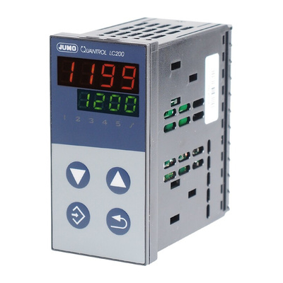 Jumo QUANTROL PID Temperature Controller, 48 x 96mm, 2 Output Analogue, 110 → 240 V ac Supply Voltage