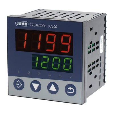 Jumo QUANTROL PID Temperature Controller, 96 x 96mm 1 (Analogue) Input, 1 Output Relay, 110 → 240 V ac Supply